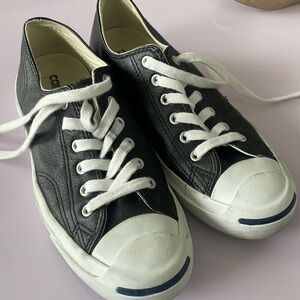 Converse Jack Purcell Black leather sneakers